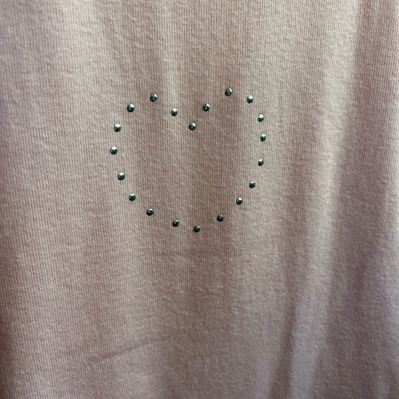 NWT Tommy Hilfiger Intimates Pink Racerback Tank-top with Silver Heart Stud Y2K - Picture 4 of 10